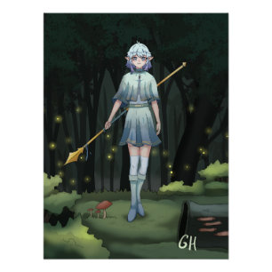 Forest girl, 11 ans, affiche anime