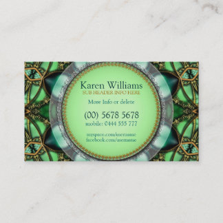 Forest Green Jewel Hearts Carte de visite