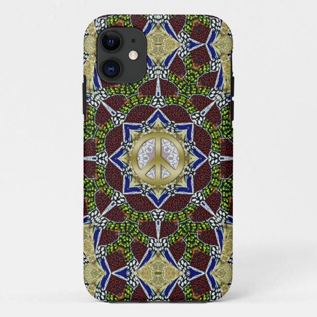 Forest Web Mandala Peace Star iPhone 5 Coque (Dos)