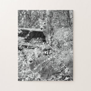 Forêt avec Puzzle de cerf blanc