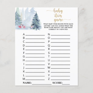 Forêt bleue d'hiver \ Baby Item Game