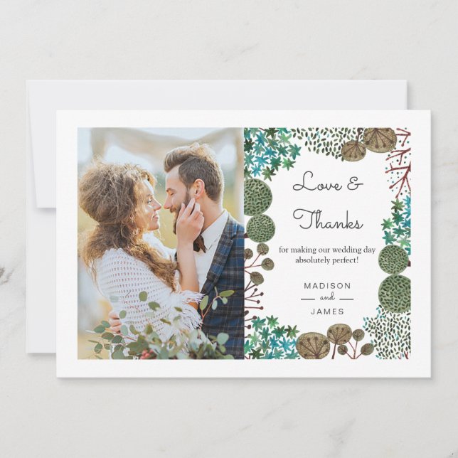 Forêt Bois Arbres | Merci | Carte (Devant)