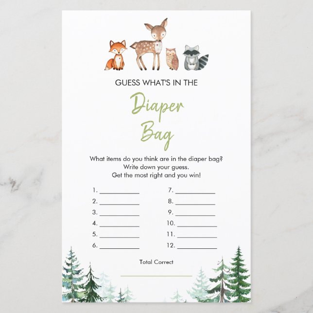 Forêt boisée Oh douche garçon Qu'y a-t-il dans le  (Devant)