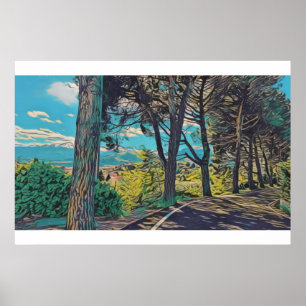 Forêt d'automne vibrante - Poster