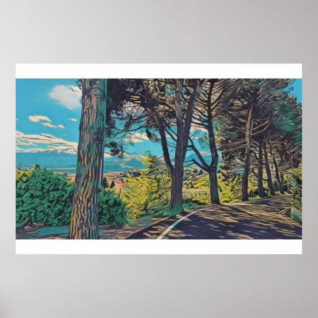 Forêt d'automne vibrante - Poster (Devant)