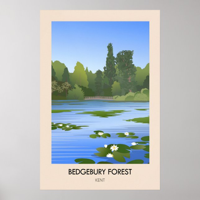 Forêt de Bedgebury Affiche de voyage Kent (Devant)
