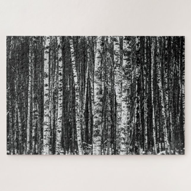 Forêt De Birch Trees Jigsaw Puzzle (Horizontal)