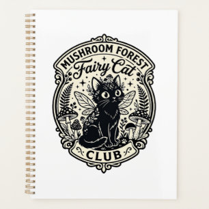 Forêt de champignons Fée Chat Drôle Chat Graphique