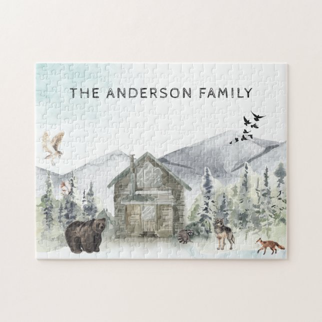 Forêt de Misty | Puzzle de scie à bois sauvage (Horizontal)