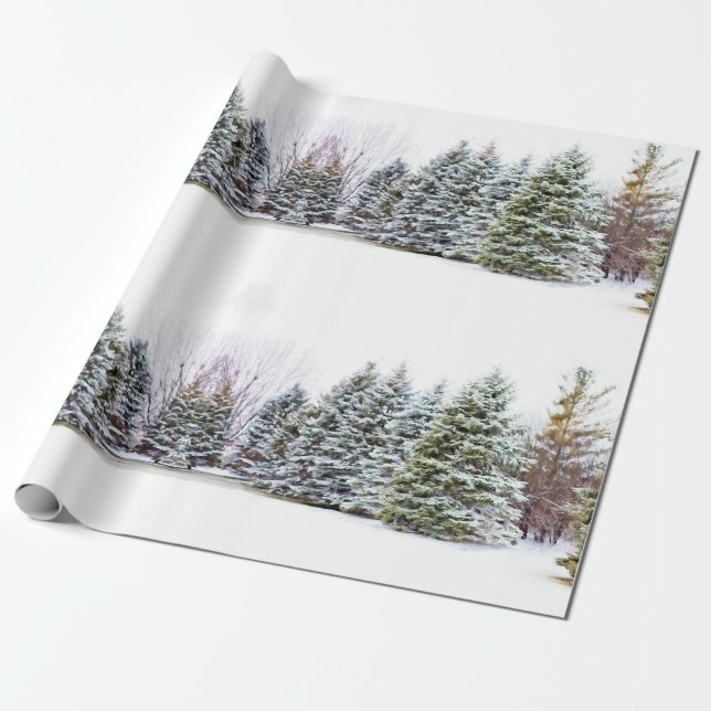 Forêt de Noël en papier cadeau ou artisanat de Noë (Déroulé)
