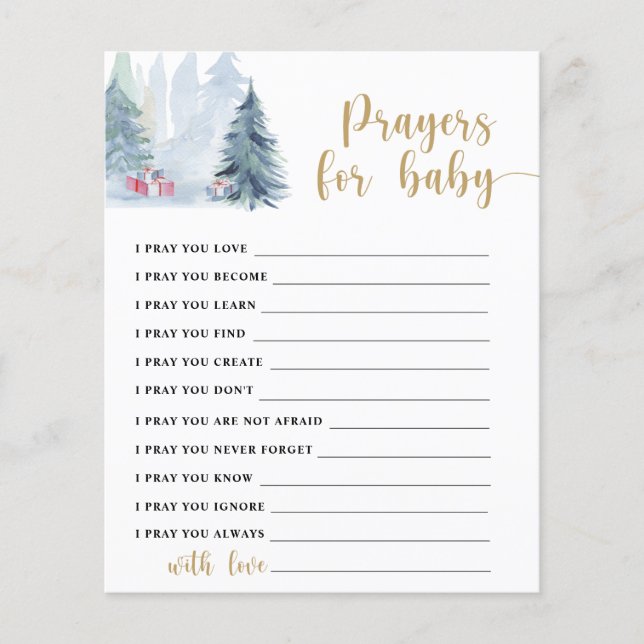 Forêt d'hiver - Jeu de fête | prières pour bébé (Devant)