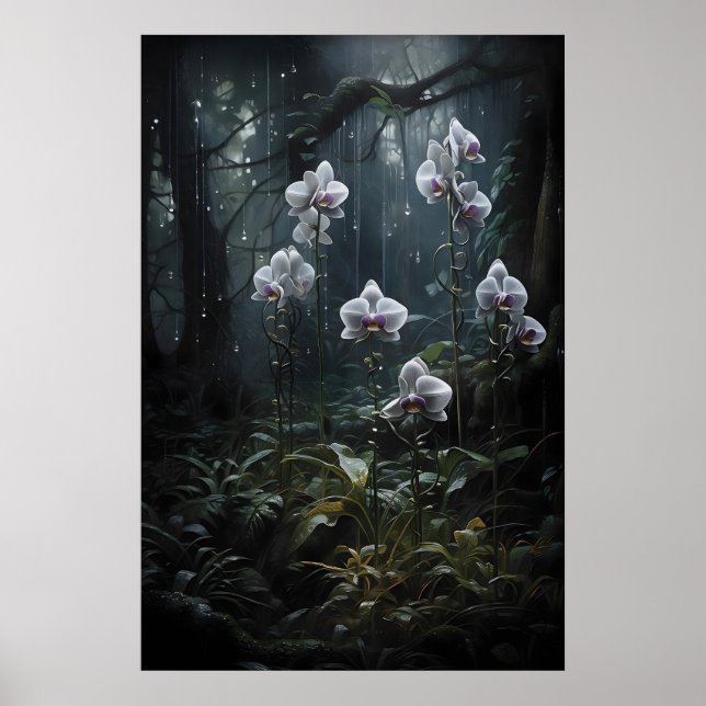 Forêt d'orchidées sauvages, Impression d'académie  (Devant)
