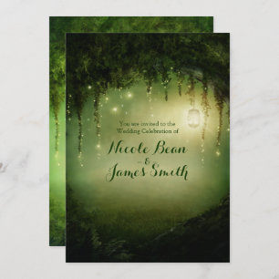 Forêt enchantée Invitations de mariage rustique