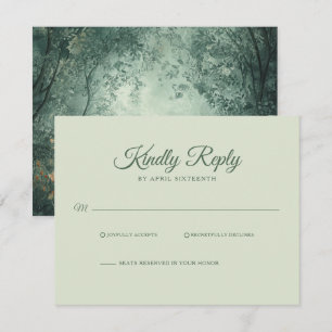 Forêt Enchantée RSVP Mariage Vert