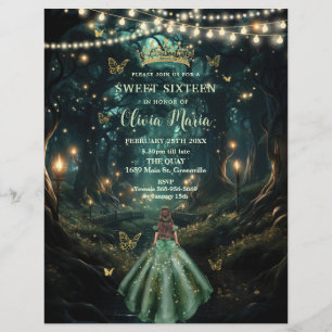 Forêt enchantée Vert émeraude Robe douce 16 15