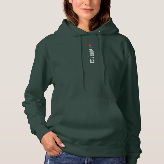 Forêt Féminine Vert Sweat - shirts à capuche doubl (Devant)