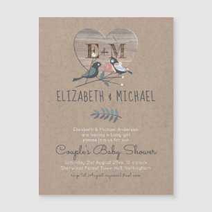 Forêt forestière Animaux Couples BABY SHOWER