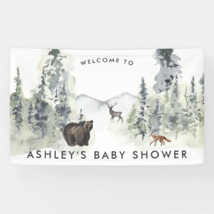 Forêt forestière Bannière de bienvenue du baby s
