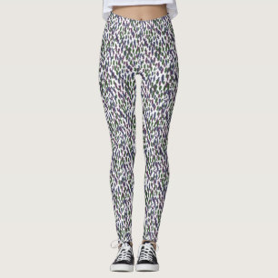 Forêt Hill Paint Smudge sur Leggings blancs