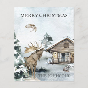 Forêt Hiver Bois Cabine Budget Noël