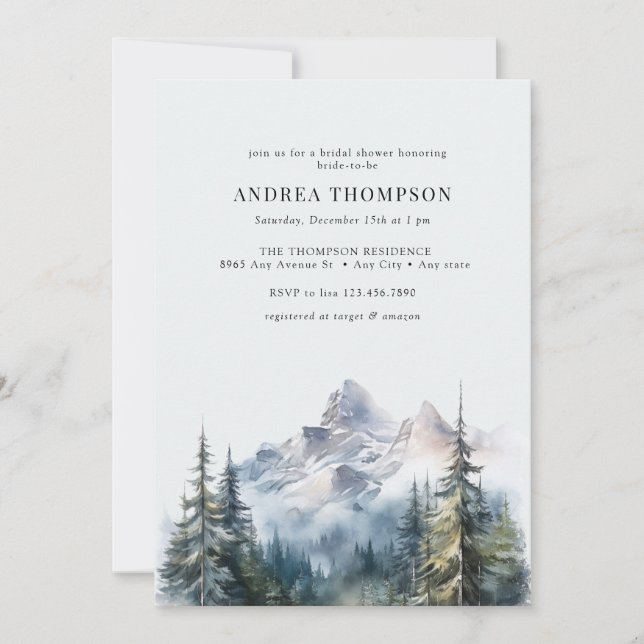Forêt hivernale | Invitations de la forêt (Devant)