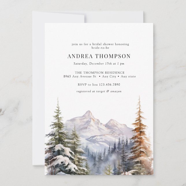Forêt hivernale | Invitations de la forêt (Devant)