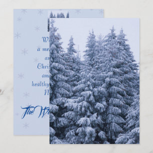 Forêt hivernale magique - carte de Noël personnali