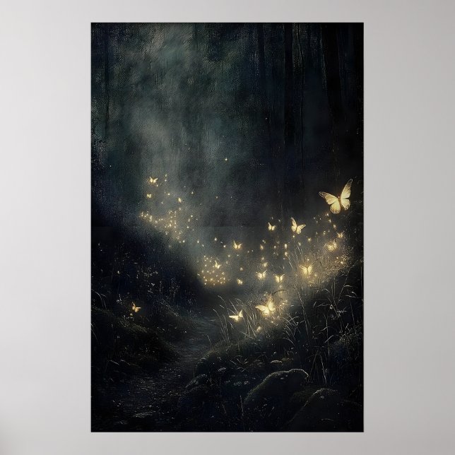 Forêt lunatique avec impression de lucioles et de  (Devant)