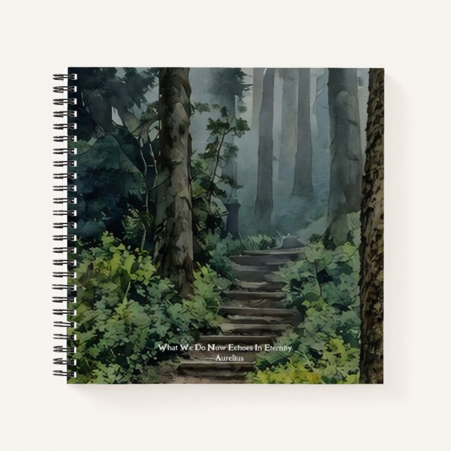 Forêt mystique Bois Aurelius Quote Journal (Devant)