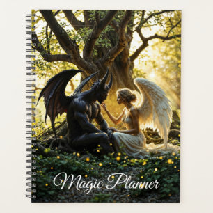Forêt mystique de l'ange blanc noir