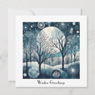 Forêt nordique au clair de lune, personnalisable