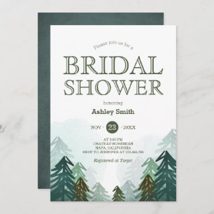 Forêt nuptiale invitation Aventure hiver