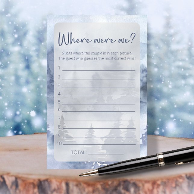 Forêt Où étions-nous jeu de douche nuptiale (Créateur téléchargé)