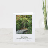 Forêt Sunbeams Sympathy Carte de remerciements