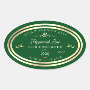 Forêt Vert produit Étiquette Gold Frame avec logo