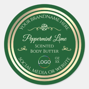 Forêt Vert produit Étiquette Gold Frame avec logo
