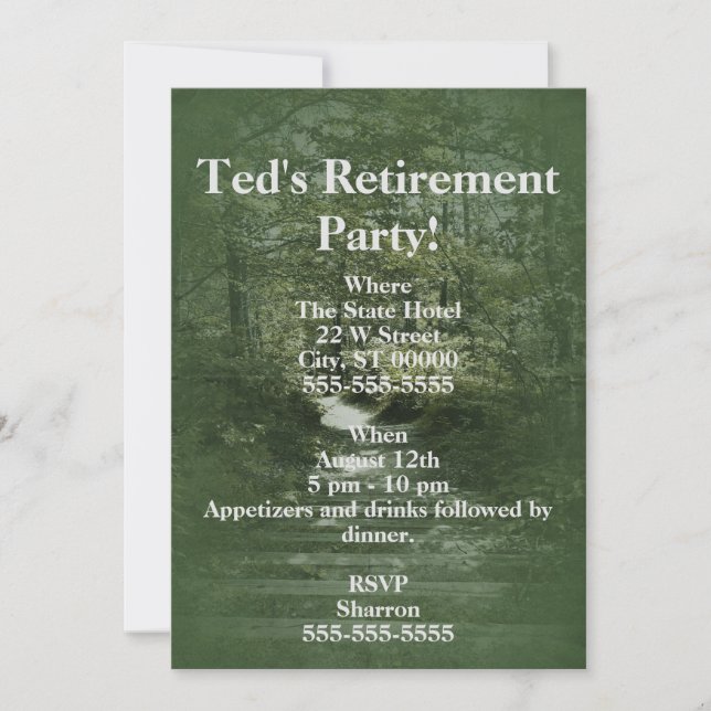 Forêt Verte Avec Invitation Stair Path (Devant)