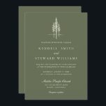 Forêt verte moderne Faire-part de mariage rustique<br><div class="desc">Élégant Faire-part de mariage moderne de pins Que vous teniez le noeud dans votre ville natale ou que vous disiez "Je le fais" sur fond de forêt mystique, notre collection mariage allie élégance et minimalisme pour donner le ton à votre journée spéciale. Des options de personnalisation sont disponibles pour vous...</div>
