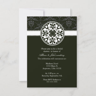 Forêt verte Rosette Invitation de la nuptiale de d