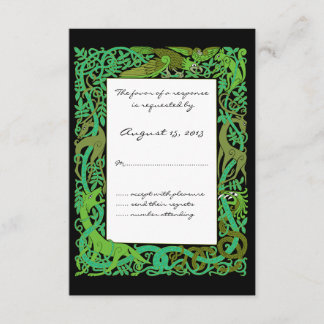 Forêt Verts Animaux celtiques Design Mariage RSVP