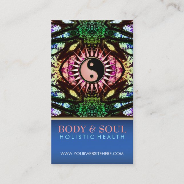 Forêt Visionnaire YinYang Cartes de visite du Nouv (Devant)