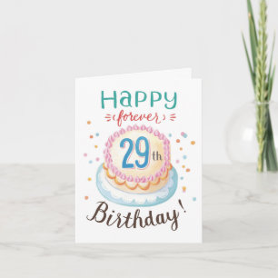 Forever 29 Carte Anniversaire