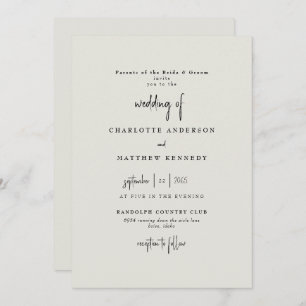 Forever Faith Cream Mariage II Invitation