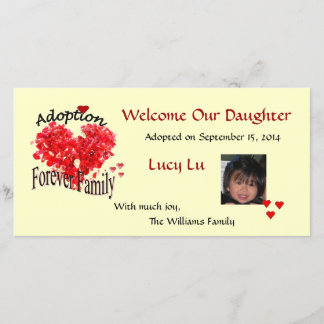 Forever Family Photo Adoption Faire-part