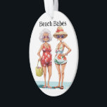 Forever Friends 2 Beach Babes<br><div class="desc">Les ornements ne sont pas seulement pour Noël. Je garde beaucoup de pendants toute l'année. C'est un grand garant de votre amitié éternelle, et je planifie quelques versions - nombreuses. Voir le côté inverse. Ceux-ci seront dans mes collections sharonrhea ET dans la catégorie Famille et amis sur mon magasin Ornaments_Only...</div>