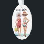 Forever Friends 2 Beach Babes<br><div class="desc">Les ornements ne sont pas seulement pour Noël. Je garde beaucoup de pendants toute l'année. C'est un grand garant de votre amitié éternelle, et je planifie quelques versions - nombreuses. Voir le côté inverse. Ceux-ci seront dans mes collections sharonrhea ET dans la catégorie Famille et amis sur mon magasin Ornaments_Only...</div>