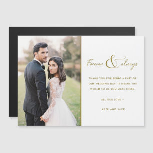 Forever Gold Elegant Mariage photo Merci