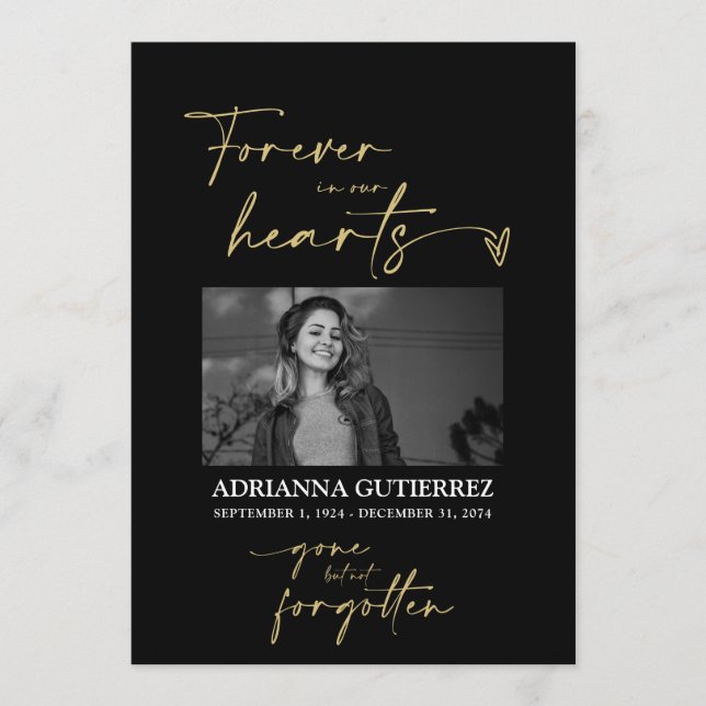 Forever in Our Hearts Photo Memorial Programme (Devant)