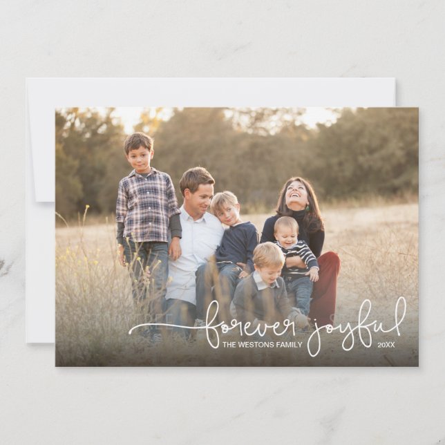 Forever Joyful Simple Carte photo de vacances (Devant)