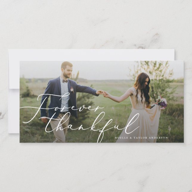 Forever Merci Carte de remerciements Mariage (Devant)